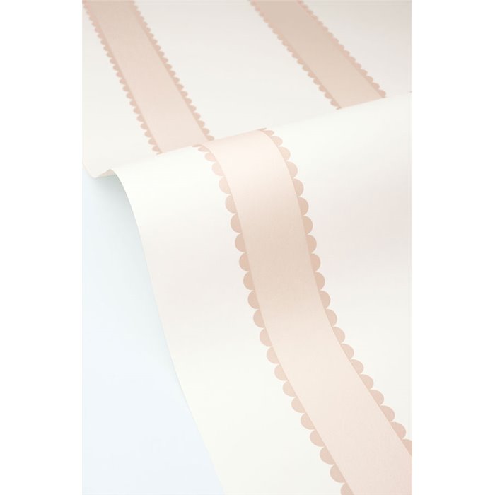 Papier peint rayures rose pastel · Caselio Happy Kids Club 107610431