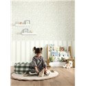 Papel pintado rayas onduladas verde claro · Caselio Happy Kids Club 107610724
