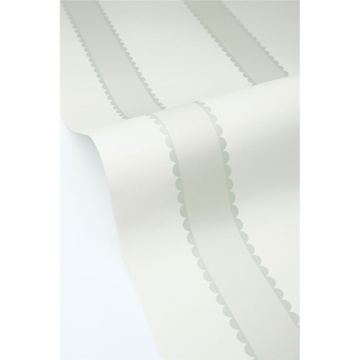 Papel pintado rayas onduladas verde claro · Caselio Happy Kids Club 107610724
