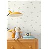 Papel pintado infantil aviones y estrellas colores pastel · Caselio Happy Kids Club 107620621