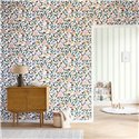 Papier peint floral multicolore en tons pastel · Caselio Happy Kids Club 107630426