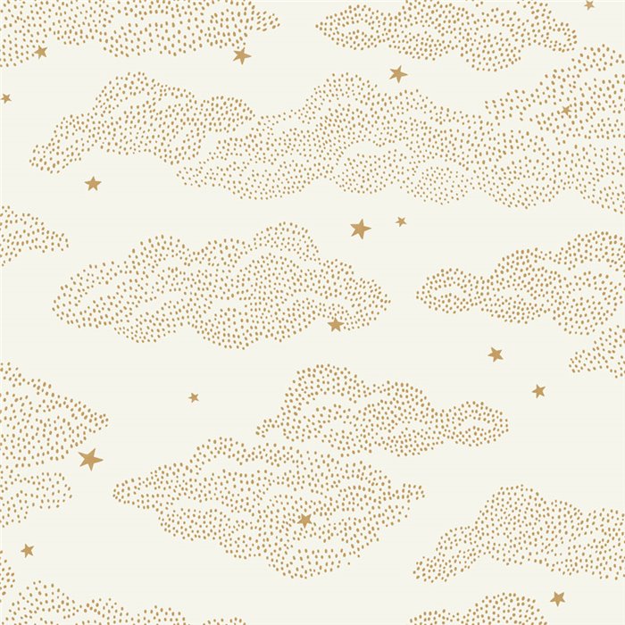 Wallpaper with dotted clouds and stars · Caselio Happy Kids Club 107640223
