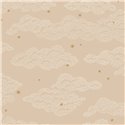 Papier peint nuages et étoiles sur fond beige · Caselio Happy Kids Club 107644428