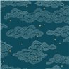 Wallpaper with clouds and stars in dark blue