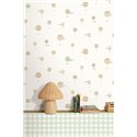 Beige Tapete mit Kinder-Heißluftballons · Caselio Happy Kids Club 107650795
