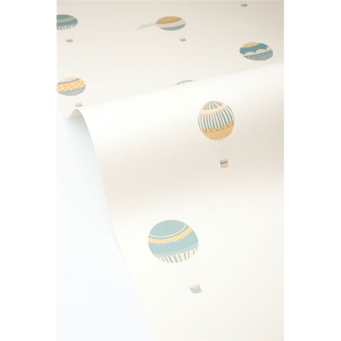 Papel pintado globos aerostáticos infantiles · Caselio Happy Kids Club 107654689