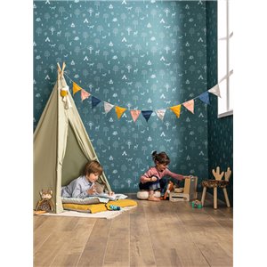 Kinder-Tapete mit Camping und Tieren 2