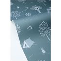 Children's wallpaper with camping and animals · Caselio Happy Kids Club 107666641