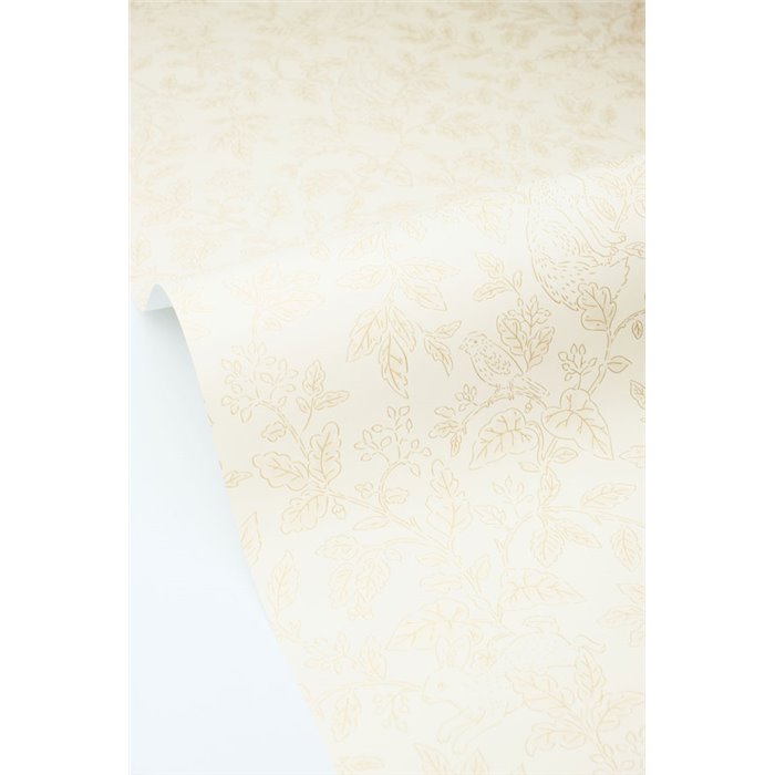 Beige Kindertapete mit Waldtieren · Caselio Happy Kids Club 107670165