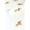 Papel pintado infantil perros salchichas jugando · Caselio Happy Kids Club 107680451