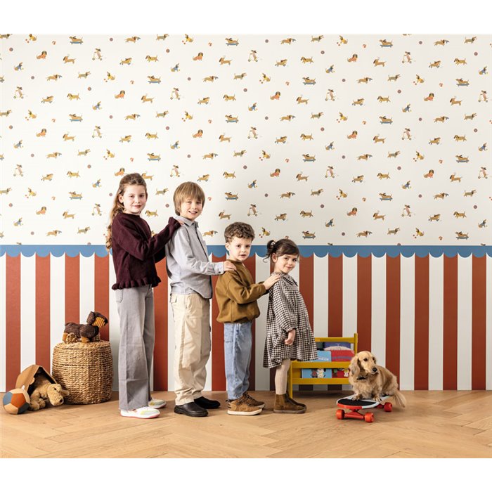 Children's multicolor dachshund wallpaper · Caselio Happy Kids Club 107680864