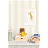 Kindertapete mit Streifen in Beige und Weiß · Caselio Happy Kids Club 107690121