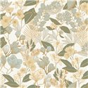 Papel pintado floral moderno con tonos azules y beige · Caselio Blue Shades 101857320