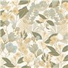 Papel pintado floral moderno con tonos azules y beige · Caselio Blue Shades 101857320