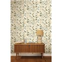 Moderne florale Tapete in Blau- und Beigetönen · Caselio Blue Shades 101857320