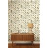 Papel pintado floral moderno con tonos azules y beige · Caselio Blue Shades 101857320