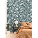 Papel pintado floral contemporáneo azul · Caselio Blue Shades 102656162