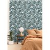 Papel pintado floral contemporáneo azul · Caselio Blue Shades 102656162
