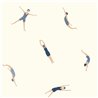 Figurative swimmer wallpaper on white background · Caselio Blue Shades 102696234