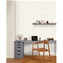 White and Gold Abstract Leaf Wallpaper · Caselio Blue Shades 107460020