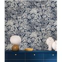 Tapete Tropische Blätter Dunkelblau · Caselio Blue Shades 107486160