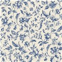 Floral Toile de Jouy blue and beige wallpaper · Caselio Blue Shades 107506110