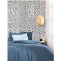 Papel pintado floral Toile de Jouy azul y beige · Caselio Blue Shades 107506110