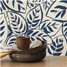 Tropische blaue Blätter Tapete · Caselio Blue Shades 107556012