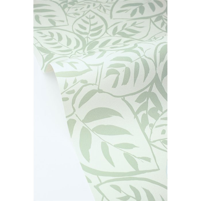 Papel pintado con hojas verdes superpuestas · Caselio Blue Shades 107557070
