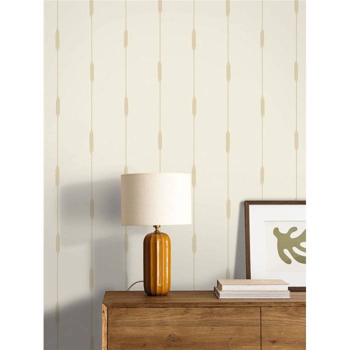 Ikat Tapete mit Textileffekt in Beige und Blau · Caselio Blue Shades 107771000