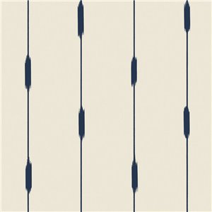 Blaue Ikat-Tapete mit Textileffekt