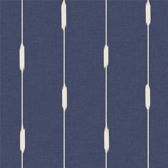 Night blue ikat wallpaper with vertical lines · Caselio Blue Shades 107776110