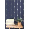 Papier peint ikat bleu nuit à lignes verticales · Caselio Blue Shades 107776110