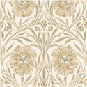 Wallpaper large stylized flowers in beige · Casamance Isadora 70370100