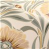 Floral wallpaper large stylized flowers beige blue · Casamance Isadora 70370202