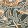 Papel pintado flores grandes estilo retro verde y azul · Casamance Isadora 70370304