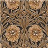 Wallpaper large metallic gold flowers