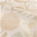 Classic floral wallpaper in beige with metallic finish · Casamance Isadora 70450508