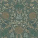 Papel pintado floral verde efecto metalizado · Casamance Isadora 70450712