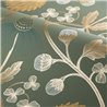 Papel pintado floral verde efecto metalizado · Casamance Isadora 70450712