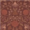 Papel pintado floral clásico marrón