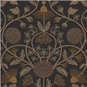 Papel pintado floral elegante dorado y negro · Casamance Isadora 70450916