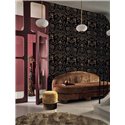 Papel pintado floral elegante dorado y negro · Casamance Isadora 70450916