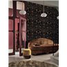 Elegant floral wallpaper in gold and black · Casamance Isadora 70450916