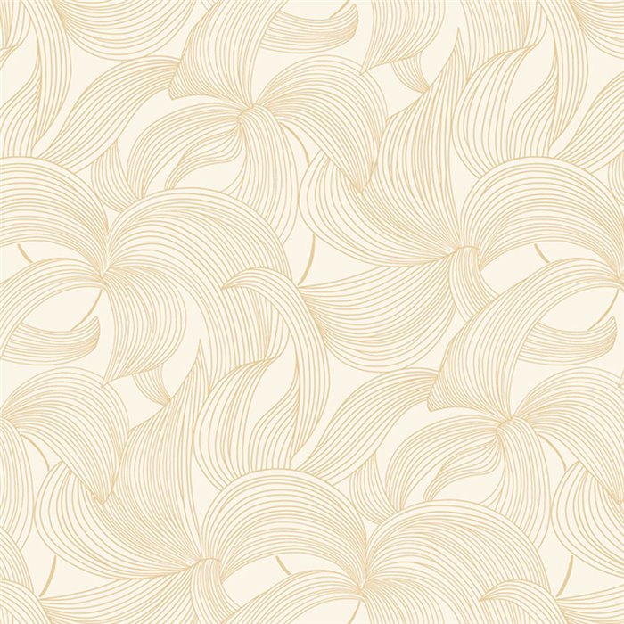 Papel pintado floral moderno beige metalizado · Casamance Isadora 70681426