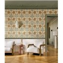 Papel pintado floral moderno beige metalizado · Casamance Isadora 70681426