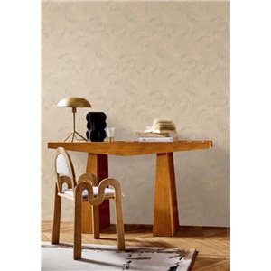 Papel pintado floral beige y dorado 2