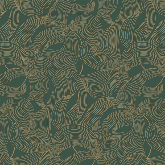 Elegant metallic floral green wallpaper · Casamance Isadora 70681732