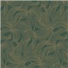 Papier peint floral métallique vert élégant