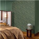 Elegant metallic floral green wallpaper · Casamance Isadora 70681732
